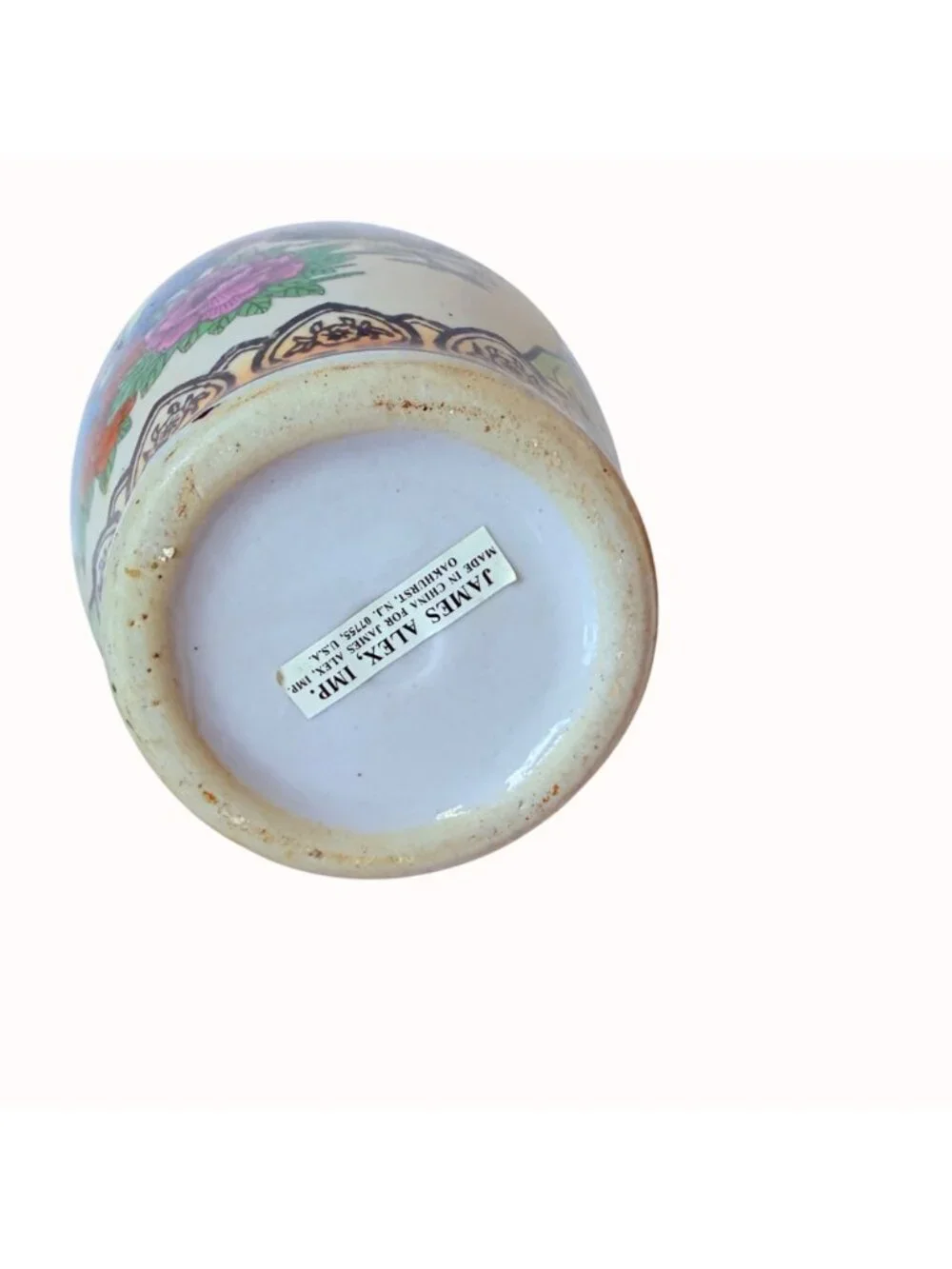 James Alex Chinoiserie Vase Asian Style Porcelain Pheasant Floral Home Decor